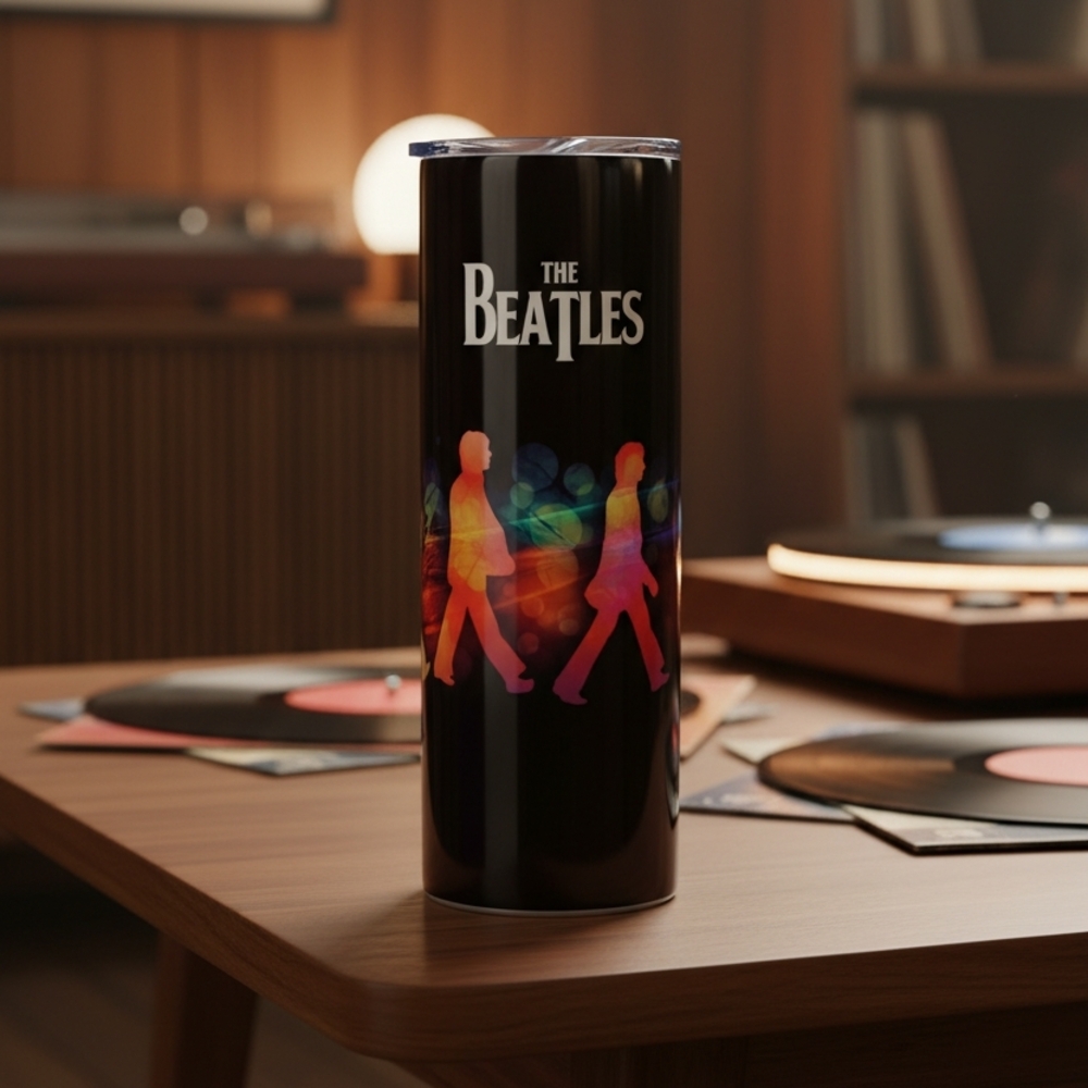 The Beatles Black Tumbler. 20 Oz